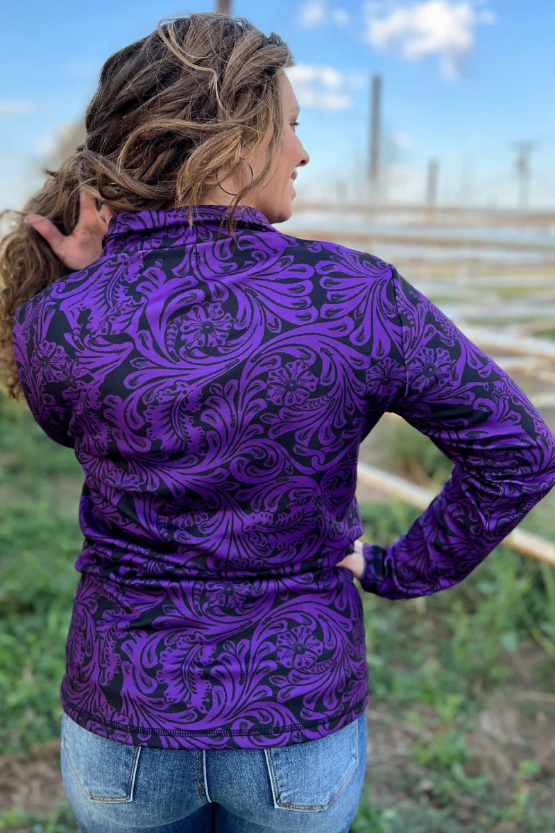Sterling Kreek Purple & Black Tailgate Party Pullover