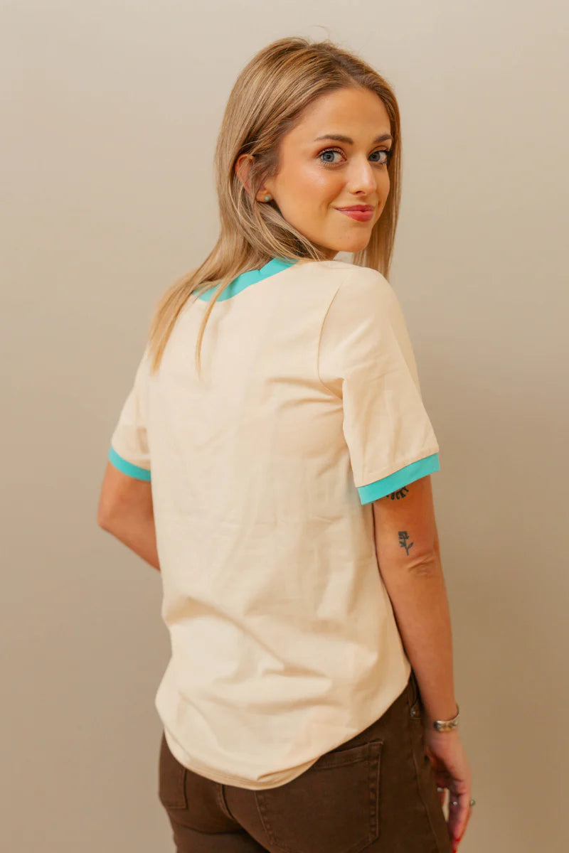 Sterling Kreek Turquoise Trail Ringer Tee
