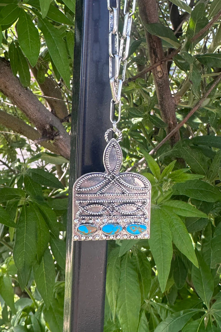 Sterling Kreek Stitched In Stone Large Necklace