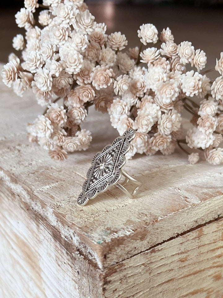 Vintage Inspired Adjustable Concho Ring | gussieduponline