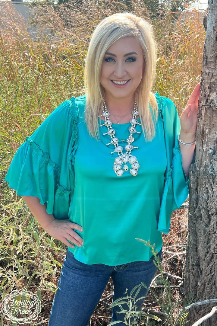 Into The Night Teal Top | gussieduponline
