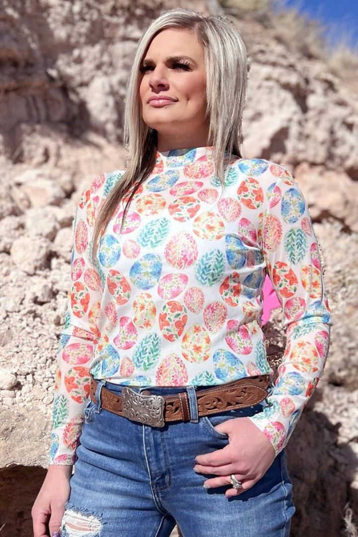 Walking On Egg Shells Mesh Top | gussieduponline