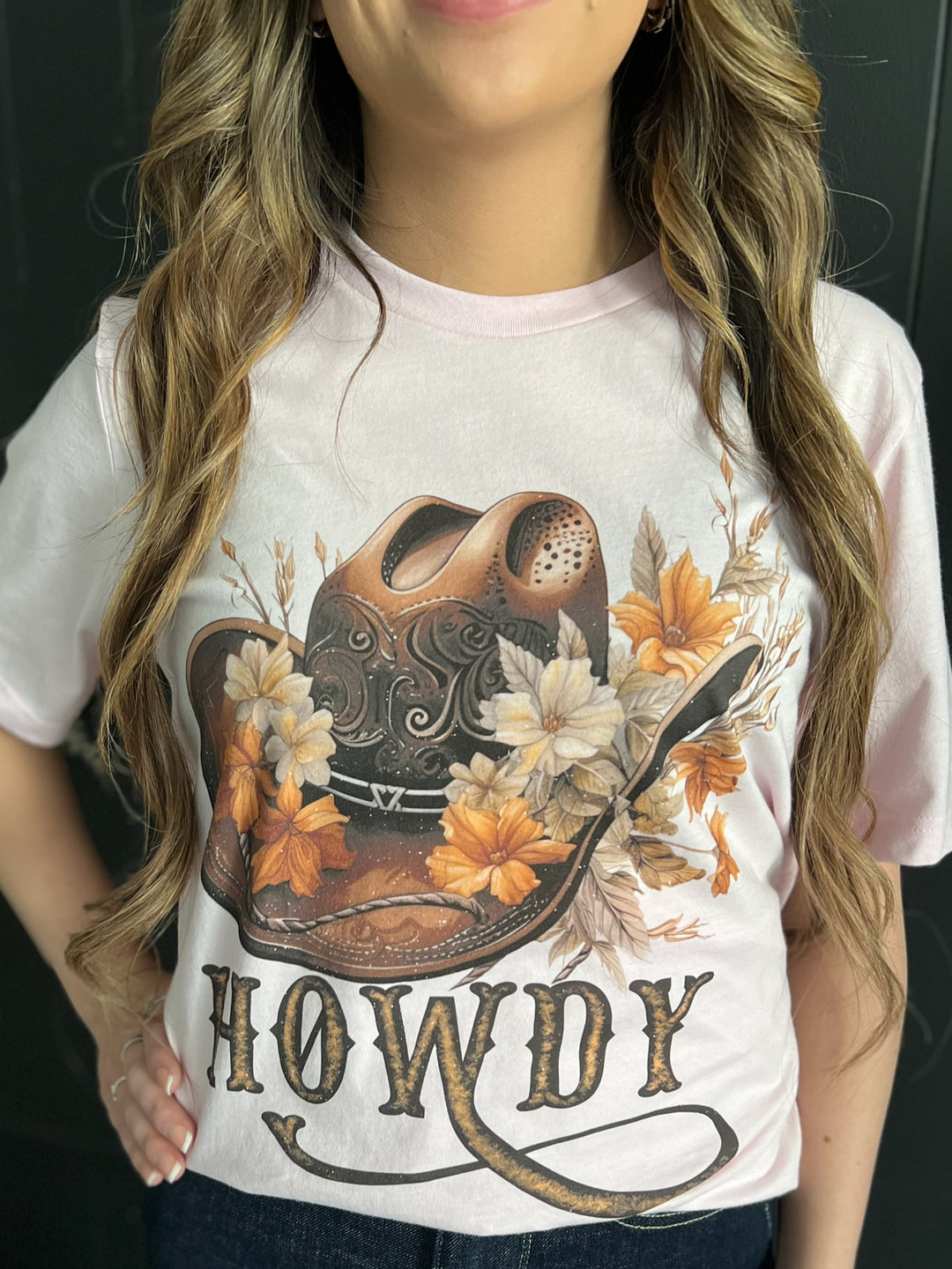 Western Howdy Pink Graphic Tee*