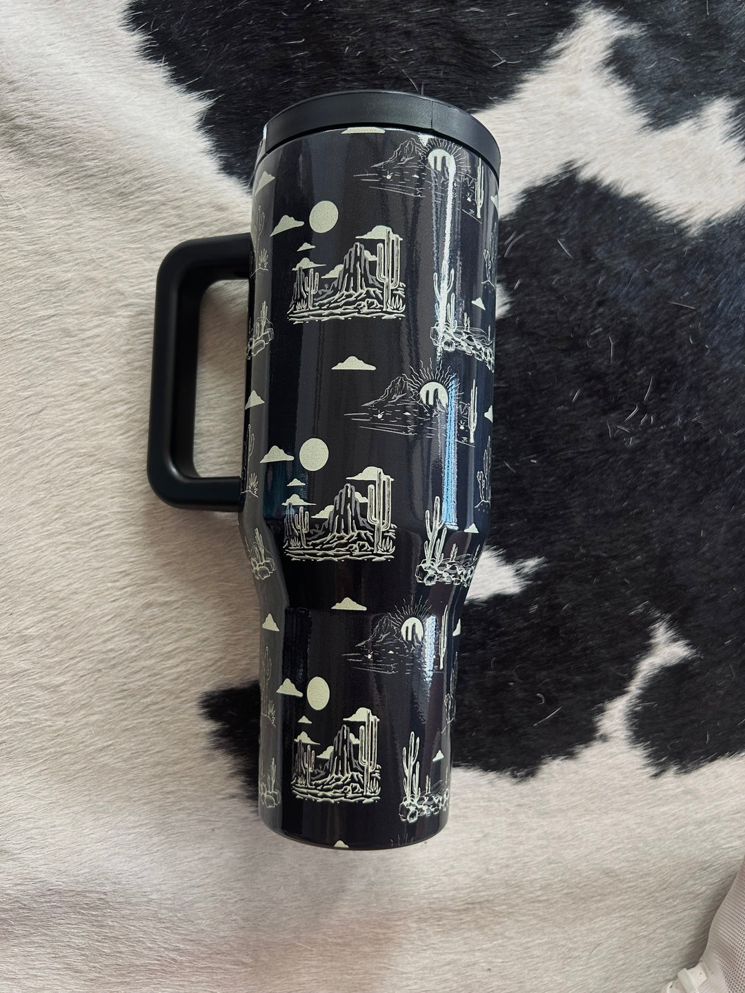 Western Print 40 oz. Tumblers w/Handle- 7 designs*