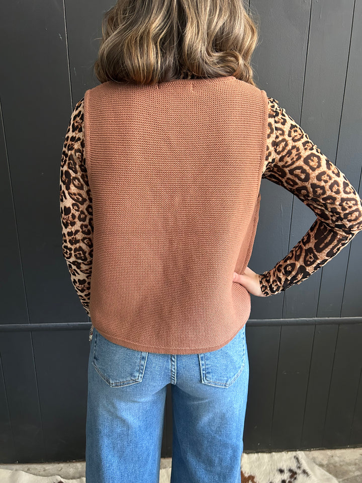 Madfit Front Tie Sweater Vest- 2 Colors