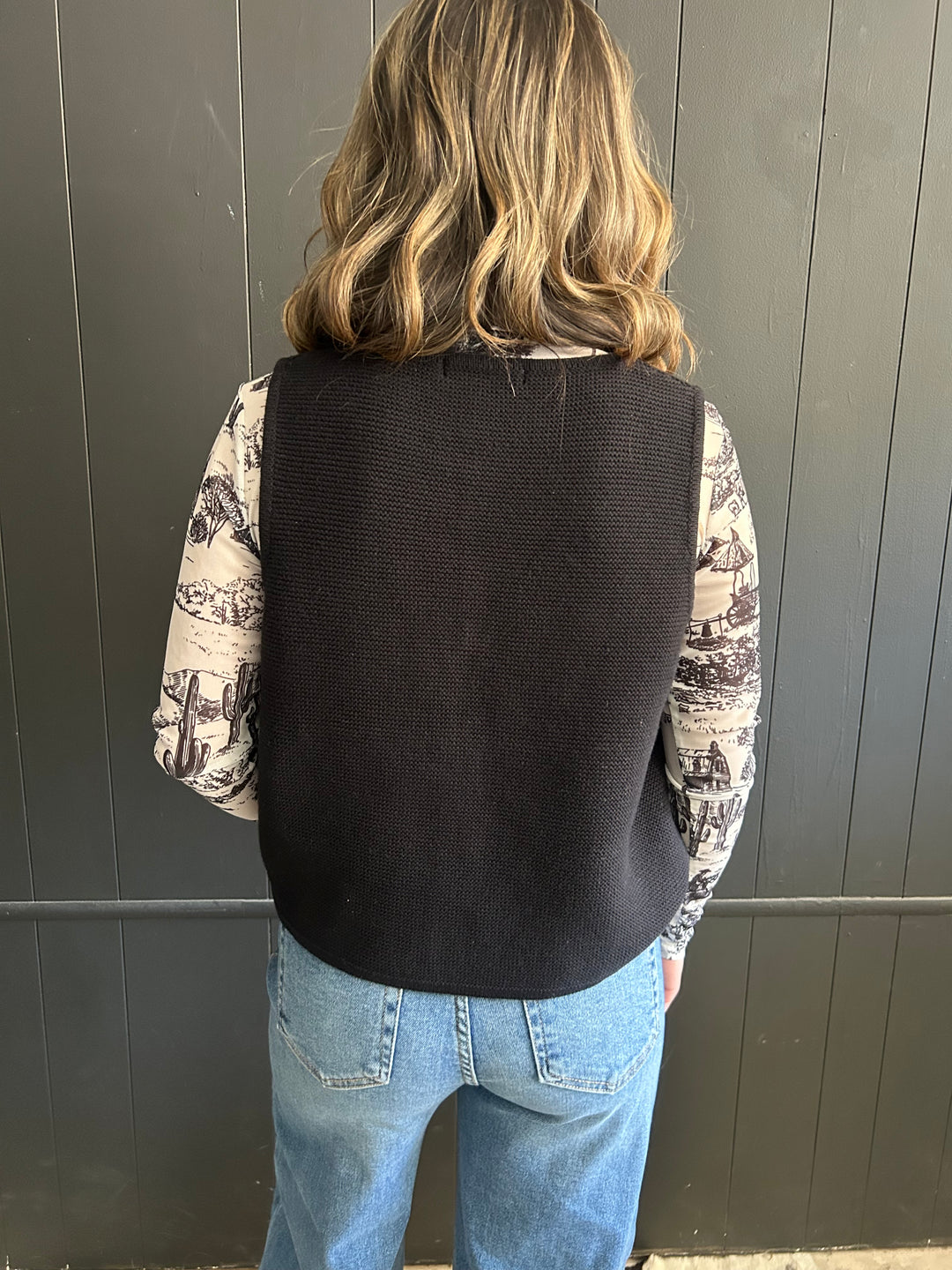 Madfit Front Tie Sweater Vest- 2 Colors