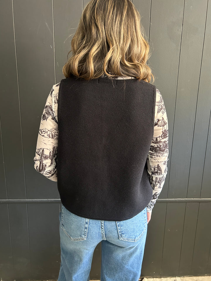 Madfit Front Tie Sweater Vest- 2 Colors