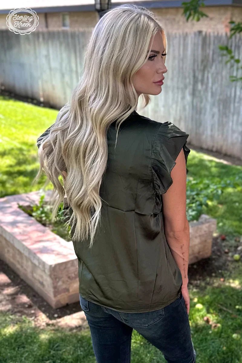 PLUS Hunter Green Babydoll Top | gussieduponline