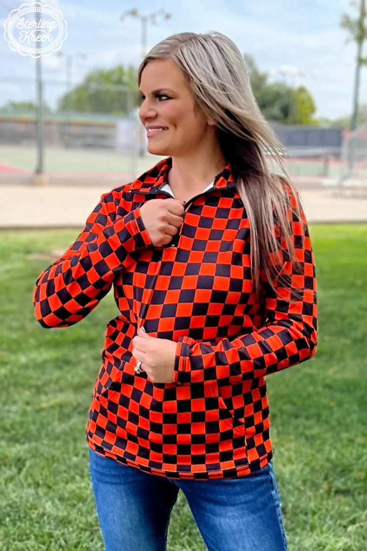 Sterling Kreek Orange & Black Pep Rally Pullover