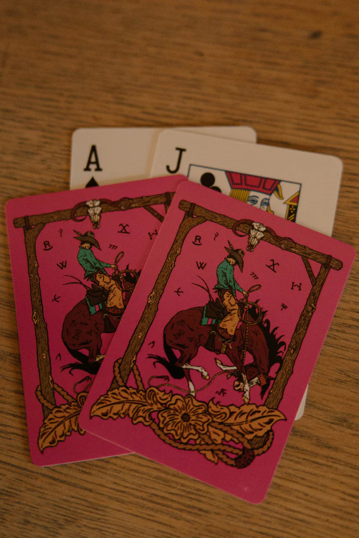 SK Pink Outlaw Playing Cards