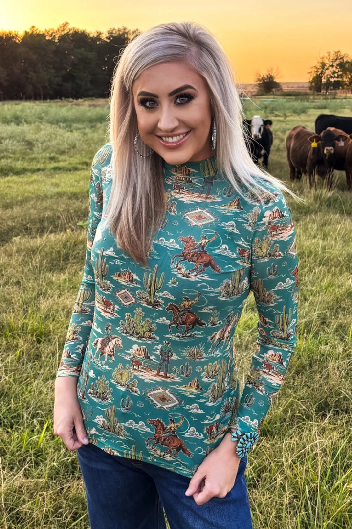 Cimarron Skies Mesh Top