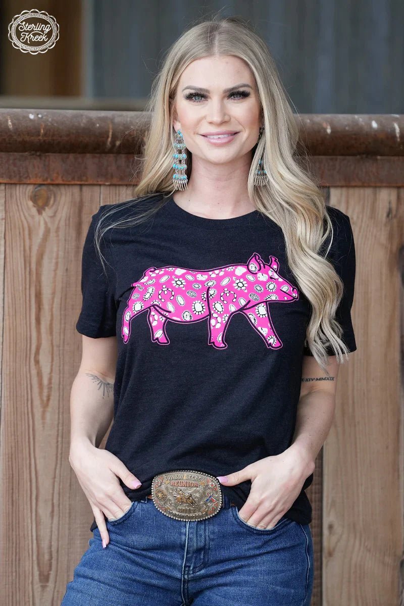 PLUS Concho Pig Tee | gussieduponline