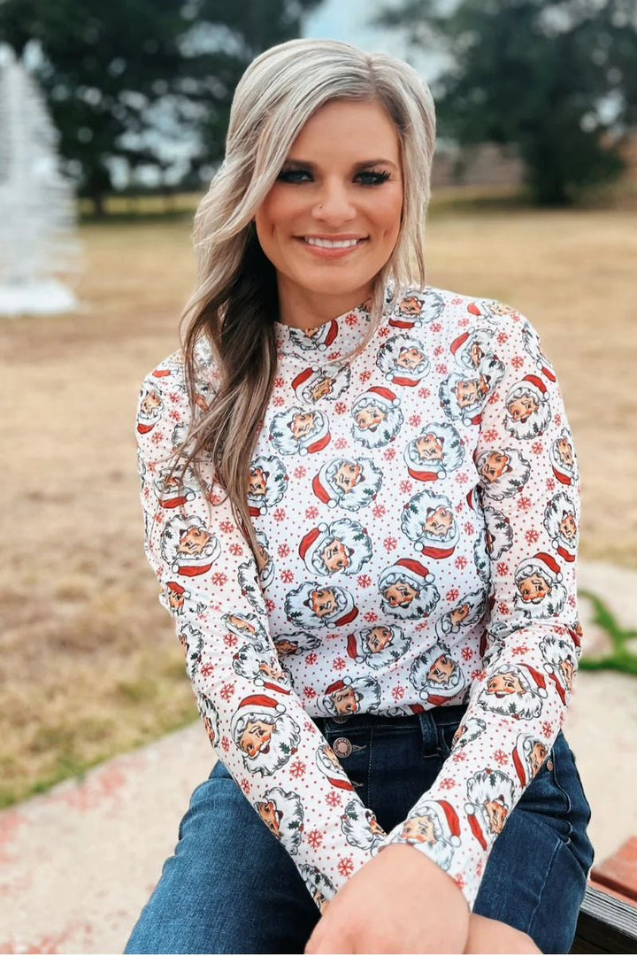 Sterling Kreek Dear Santa Mesh Top | gussieduponline