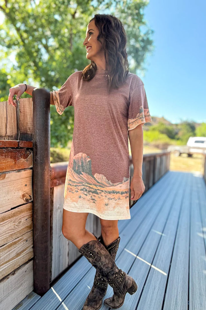Sterling Kreek Desert Clay T-Shirt Dress