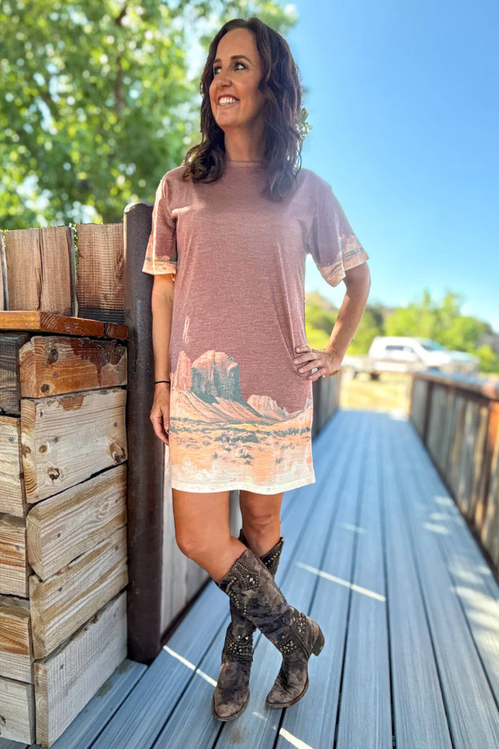 Sterling Kreek Desert Clay T-Shirt Dress