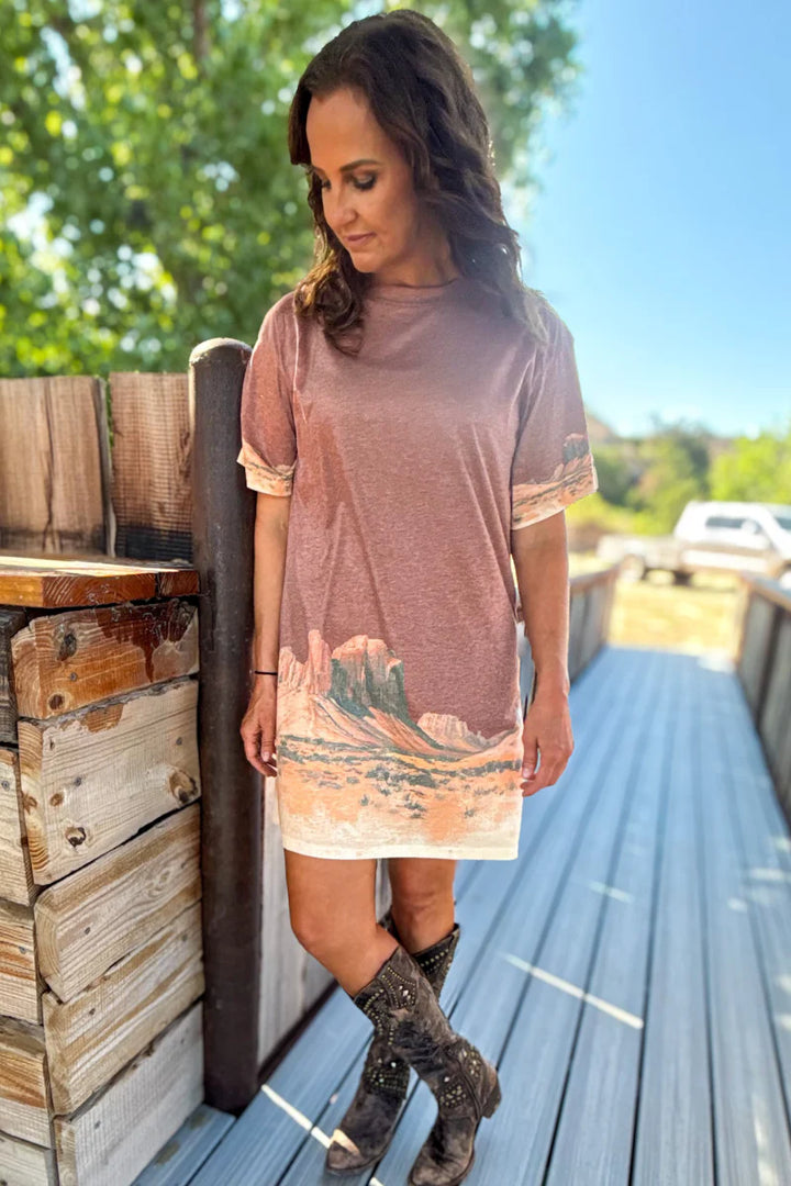 Sterling Kreek Desert Clay T-Shirt Dress