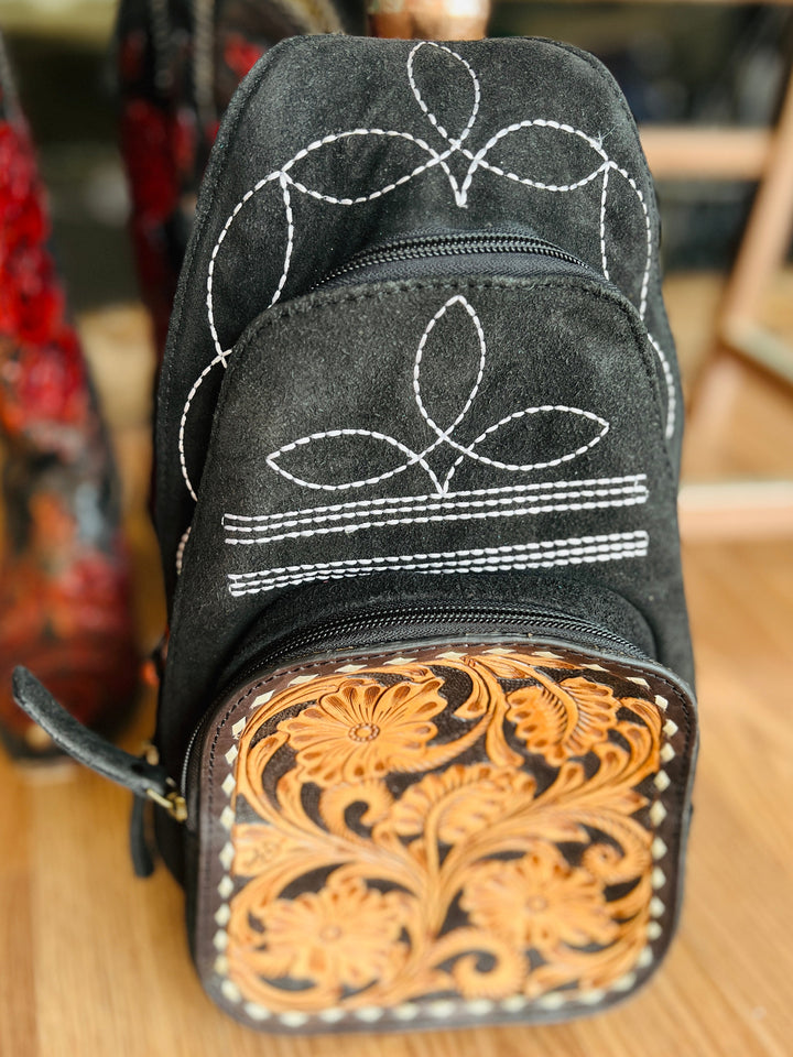 Darling Western Boot Stitch Backpack | gussieduponline