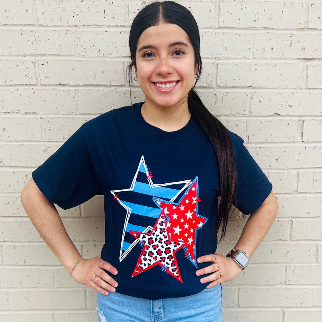 Doodle Star Graphic Tee* | gussieduponline