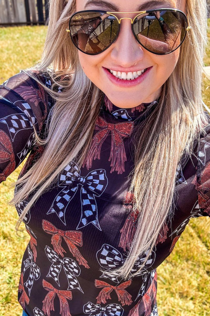 Sterling Kreek Just A Girl Mesh Top