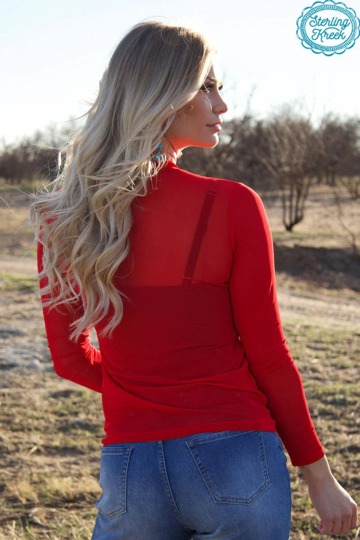 Sterling Kreek's Meshed Out Neon Red Top | gussieduponline
