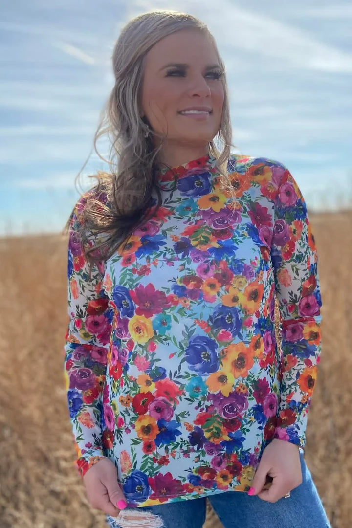 Sterling Kreek Country Kitchen Bloom Mesh Top