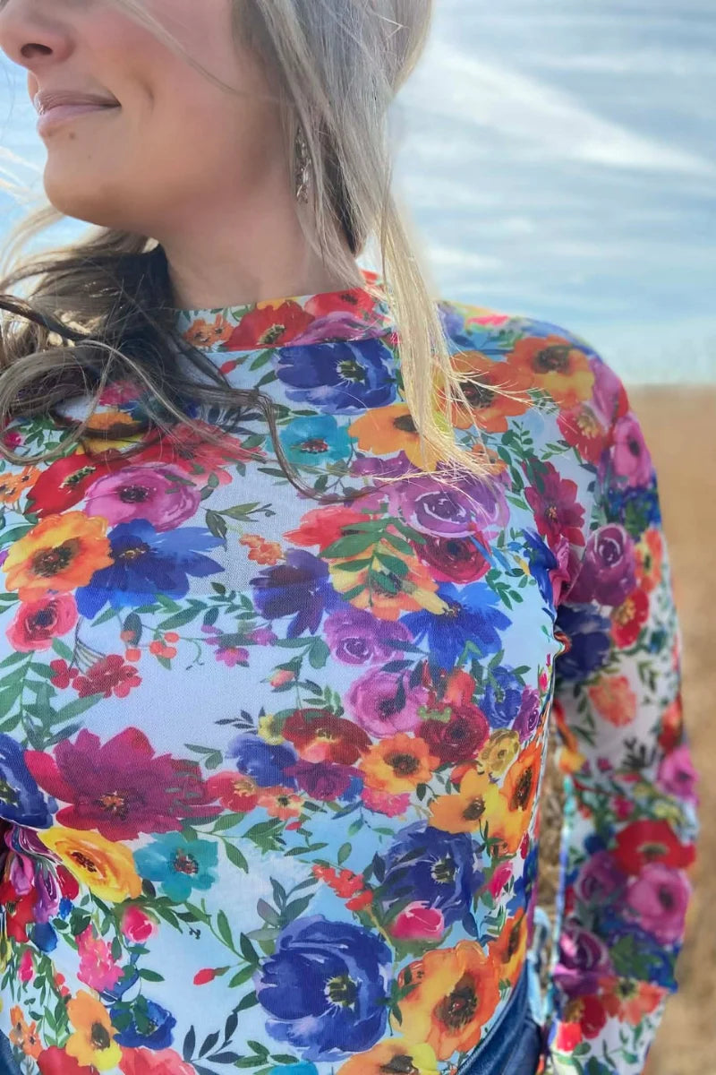 Sterling Kreek Country Kitchen Bloom Mesh Top