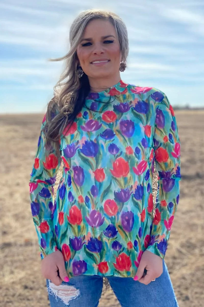 Sterling Kreek Tulip Trail Mesh Top
