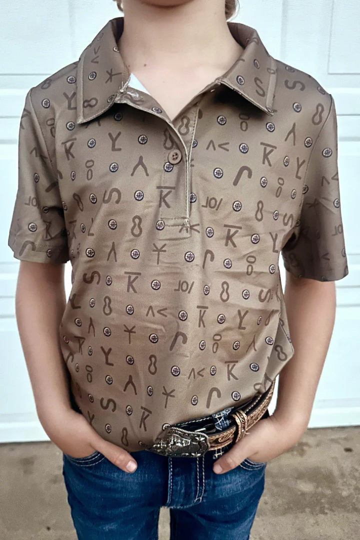 KIDS Sterling Kreek Cowboy Marks Polo