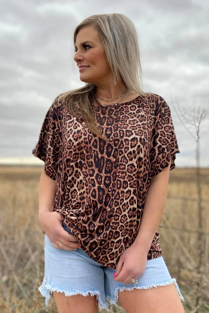 Sterling Kreek Cowgirl Cozy Cheetah Top