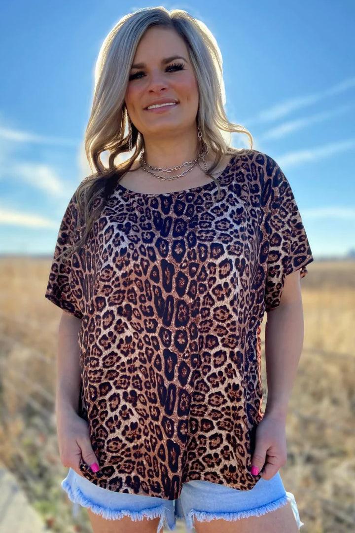 Sterling Kreek Cowgirl Cozy Cheetah Top