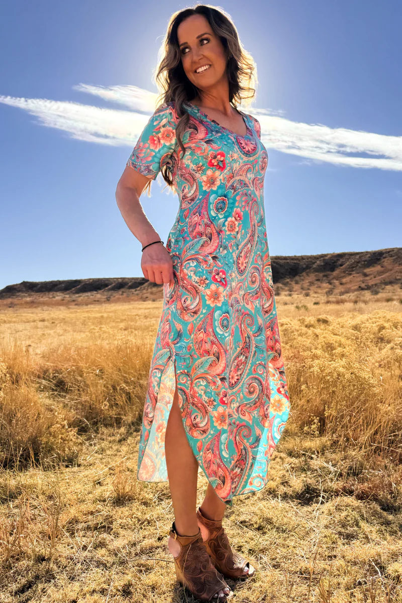 Sterling Kreek Willow Paisley Maxi Dress