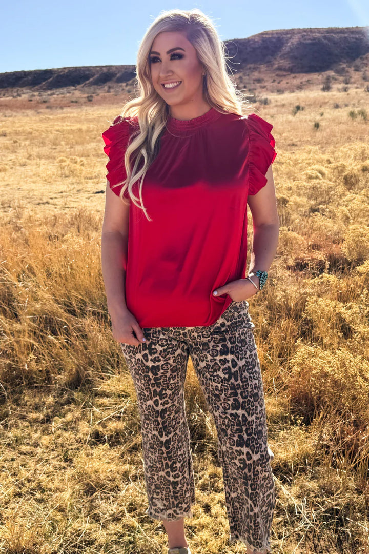 Sterling Kreek Red Babydoll Top