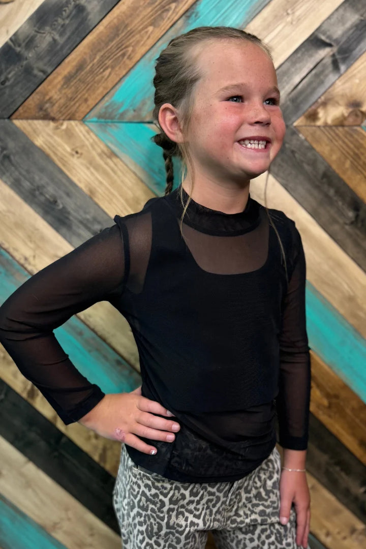 KIDS Night Sky Mesh Top
