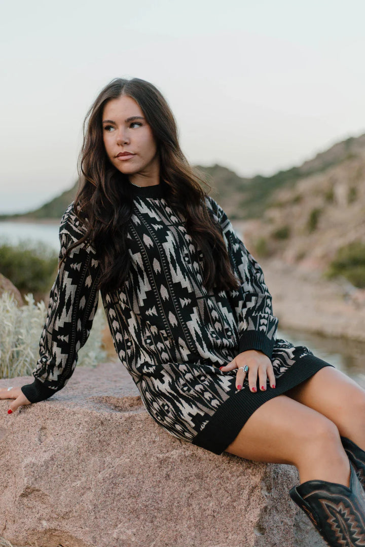 Sterling Kreek Montana Aztec Sweater Dress