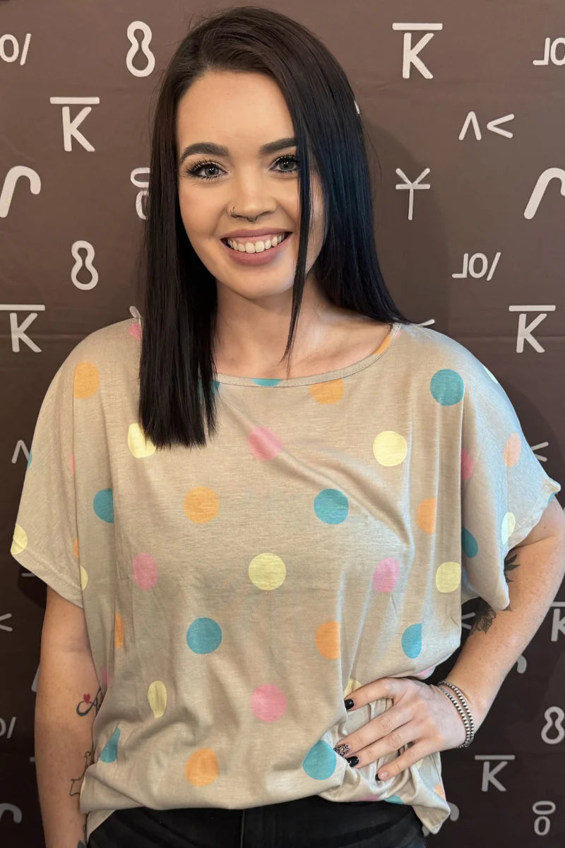 Sterling Kreek Pastel Polka Top