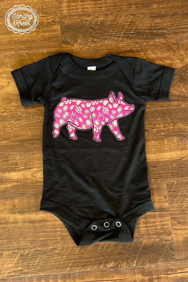 KIDS Concho Pig Onsie | gussieduponline