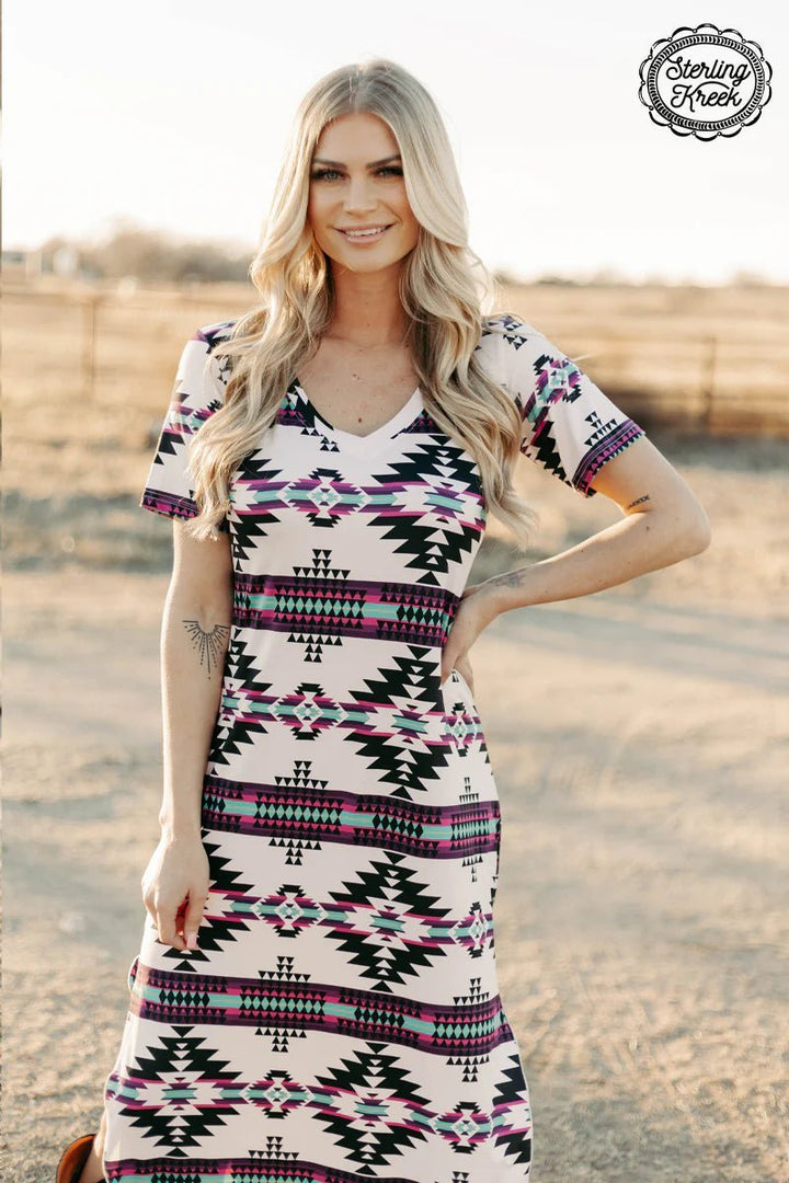 Aztec Outskirts Maxi Dress | gussieduponline