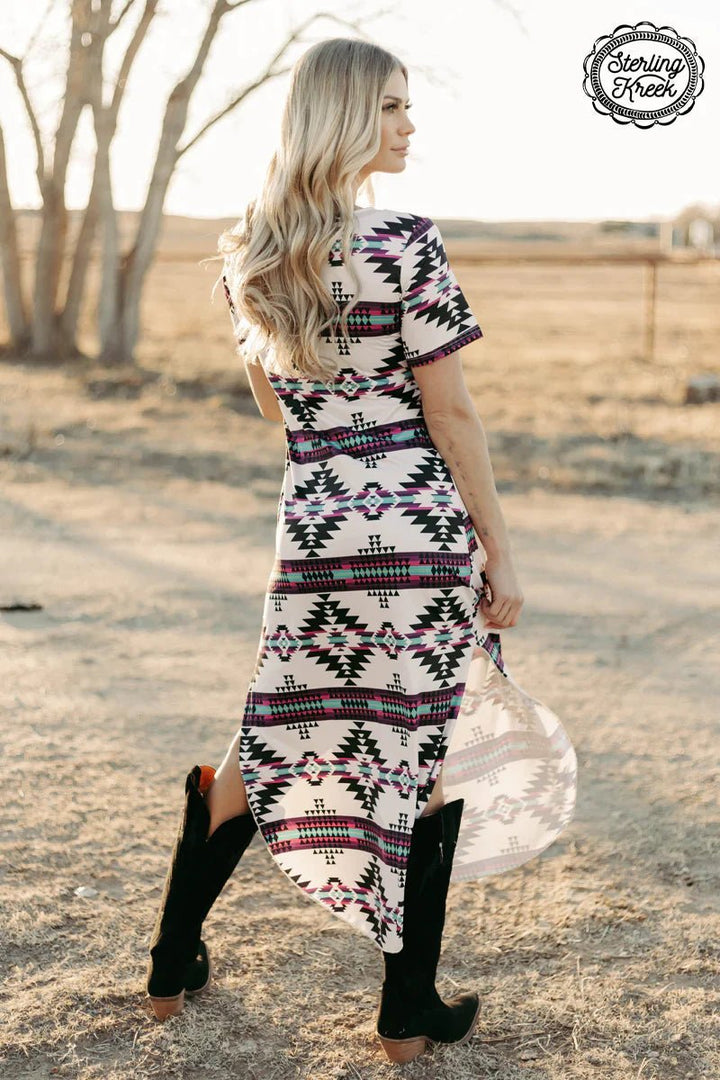 Plus Aztec Outskirts Maxi Dress | gussieduponline