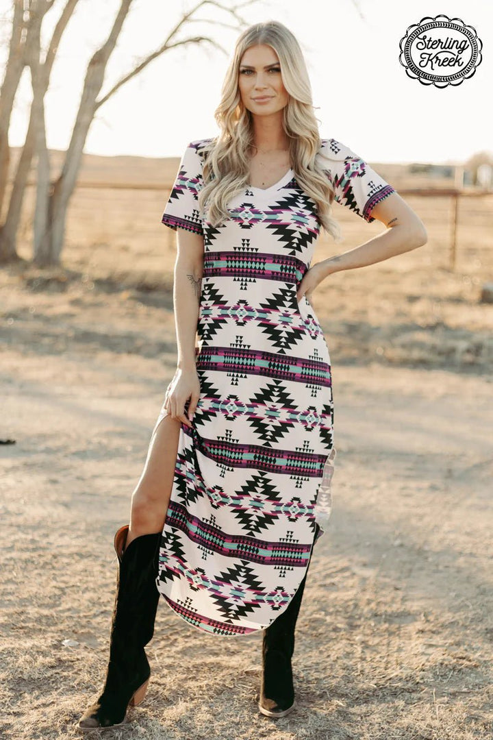 Aztec Outskirts Maxi Dress | gussieduponline