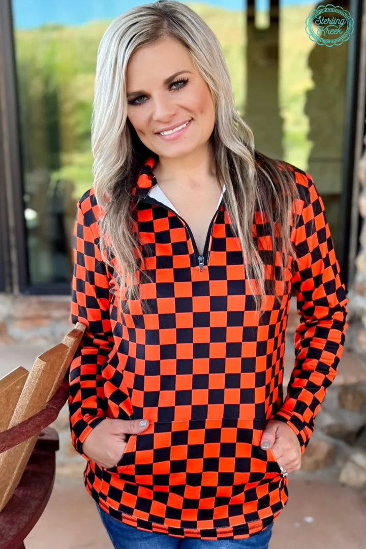 Sterling Kreek Orange & Black Pep Rally Pullover