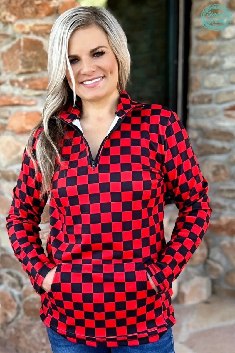 Sterling Kreek Black & Red Pep Rally Pullover | gussieduponline