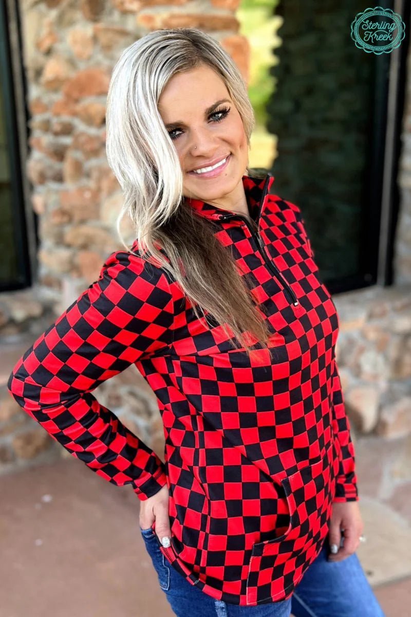 Sterling Kreek Black & Red Pep Rally Pullover | gussieduponline