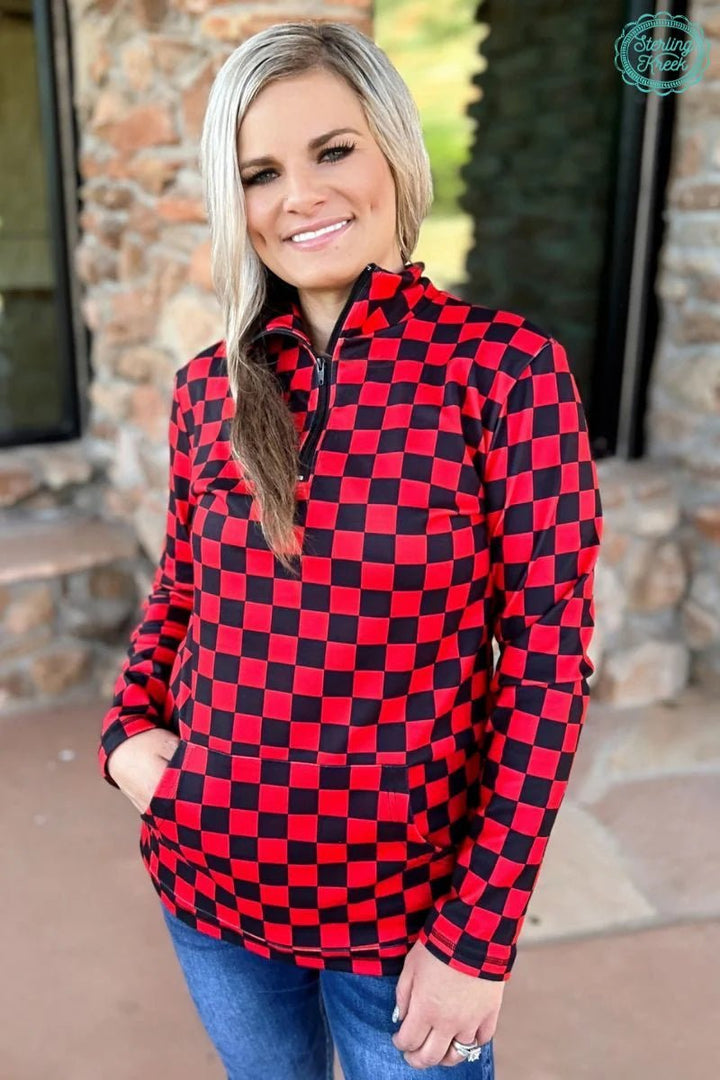 Sterling Kreek Black & Red Pep Rally Pullover | gussieduponline