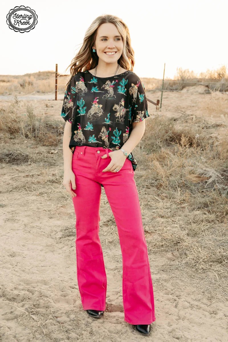 Walking West Denim PINK Long | gussieduponline