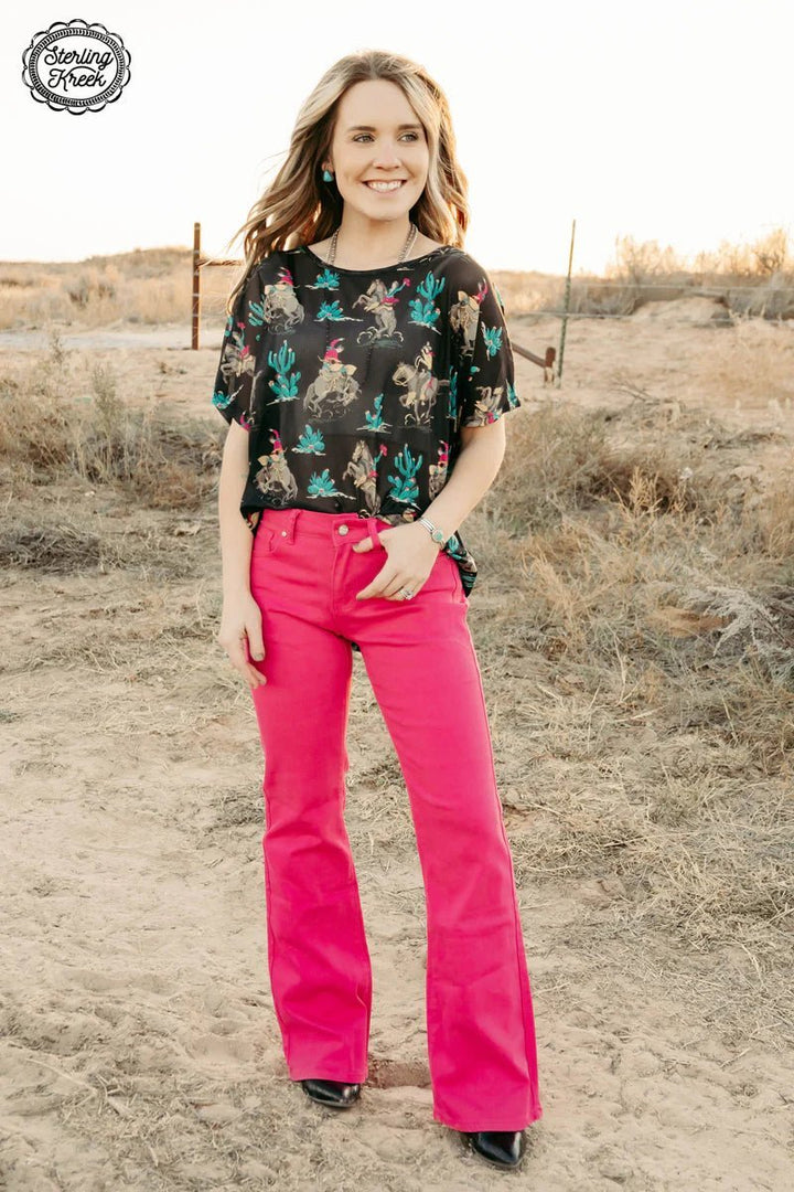 Walking West Denim PINK Long | gussieduponline