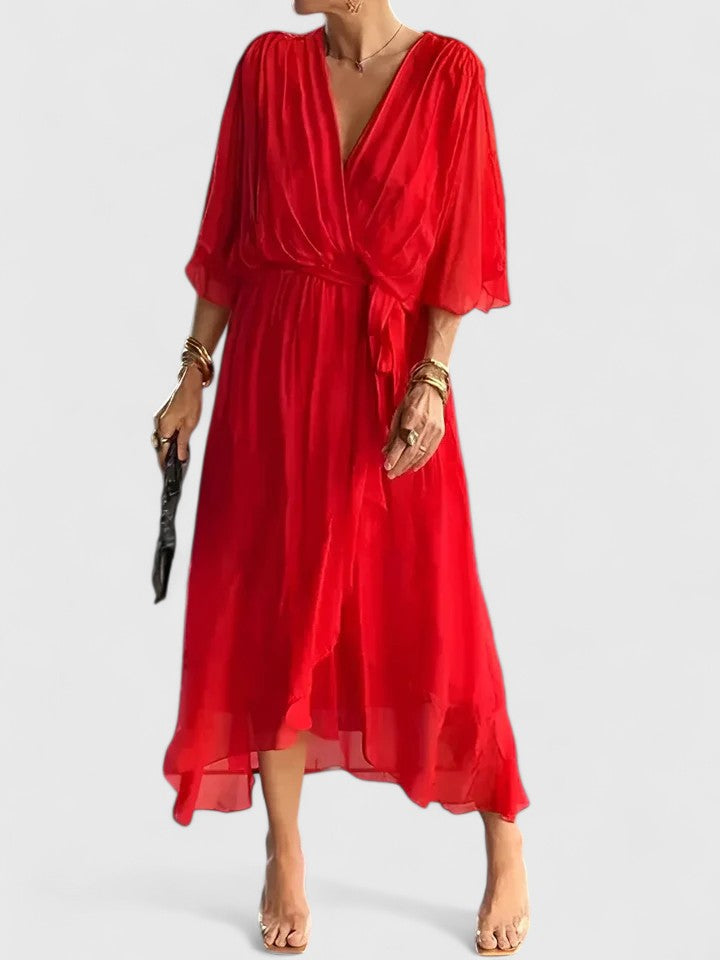 Nada | Elegant V Neck Dress