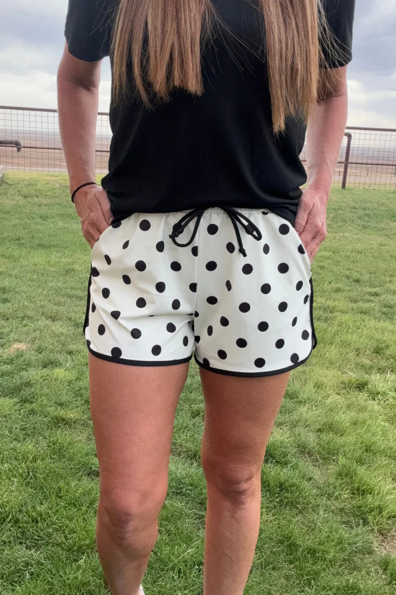 Polka Dot Posie Cream Shorts