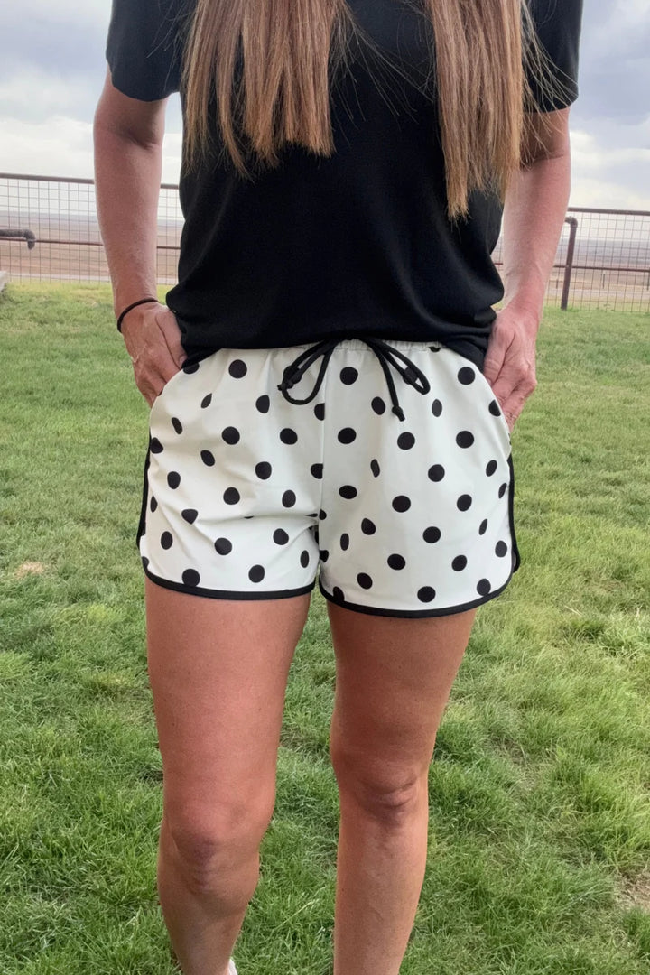 Polka Dot Posie Cream Shorts