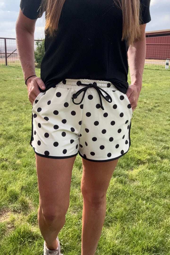 Polka Dot Posie Cream Shorts