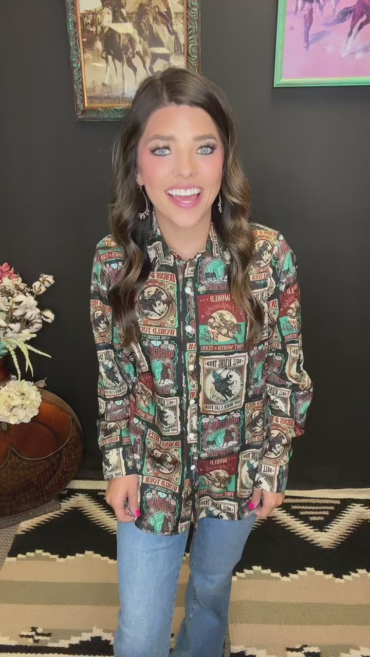 Sterling Kreek Vintage Rodeo Button Up